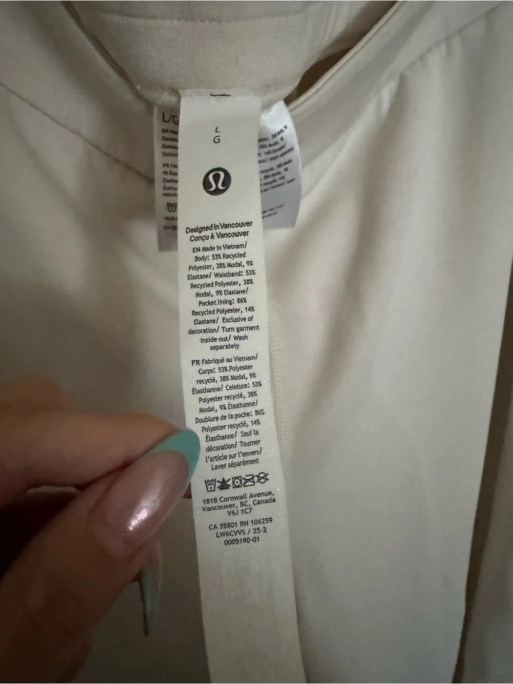 lululemon Softstreme High-Rise Wide-Leg Cropped Pant Sz L Light Ivory